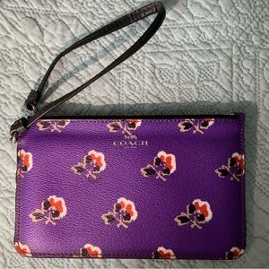 AUTHENTIC PURPLE FLORAL COACH WALLET